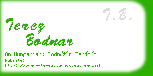 terez bodnar business card